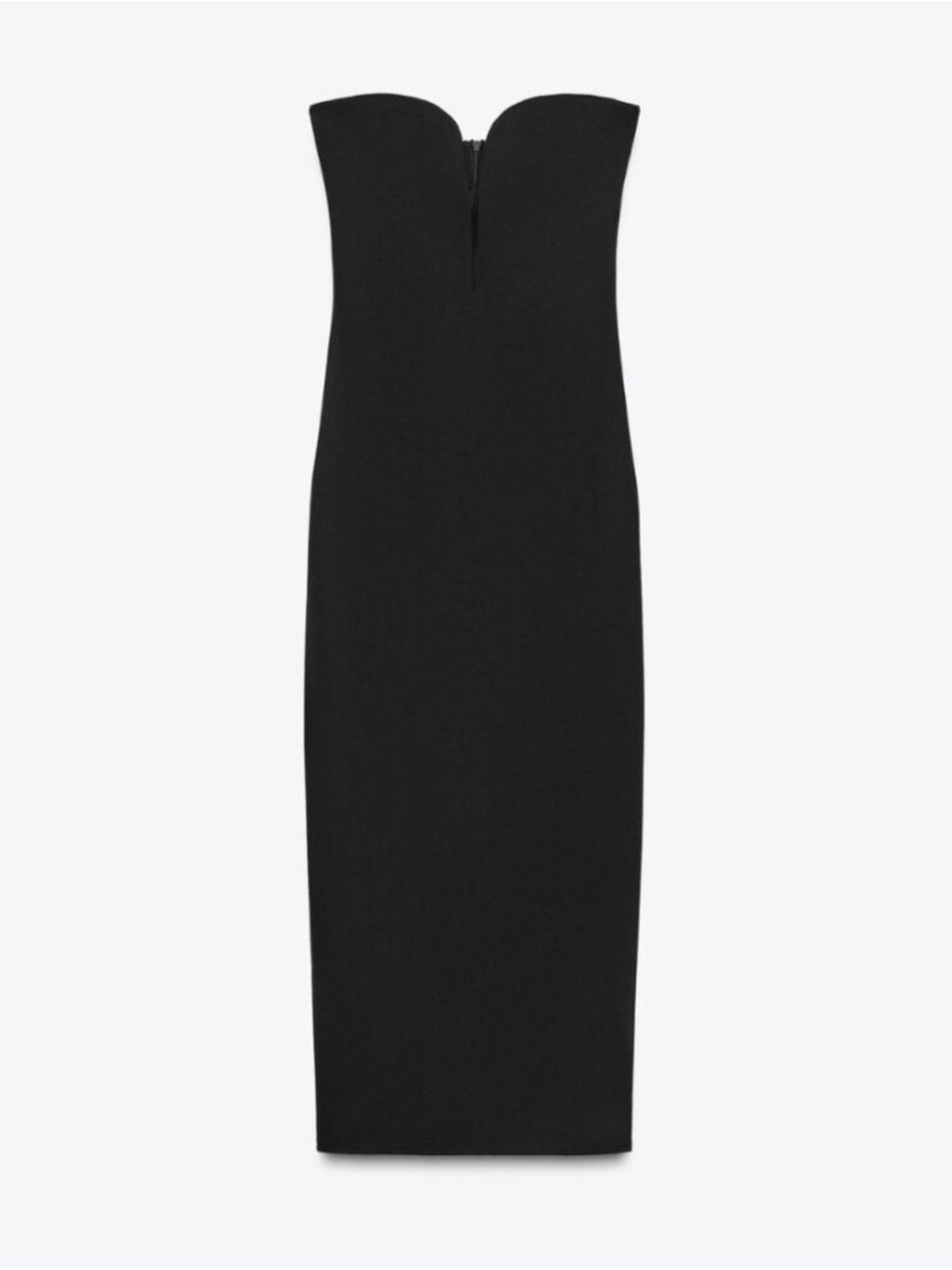 Strapless Black Sweetheart Deep V Dress - Elegant Evening Wear